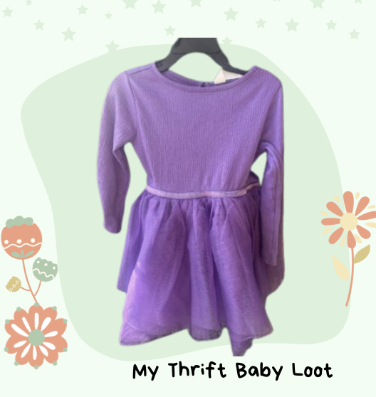 Preloved H&M purple dress (2-4 years)